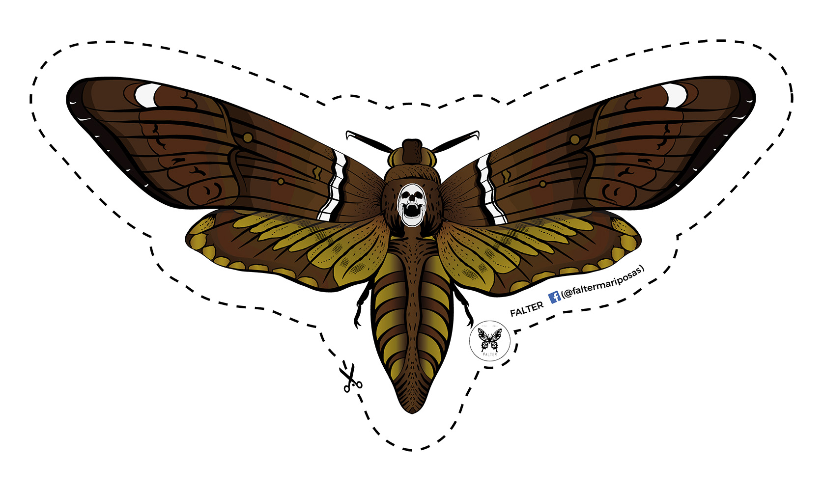 Ilustracion Digital Stickers Mariposa